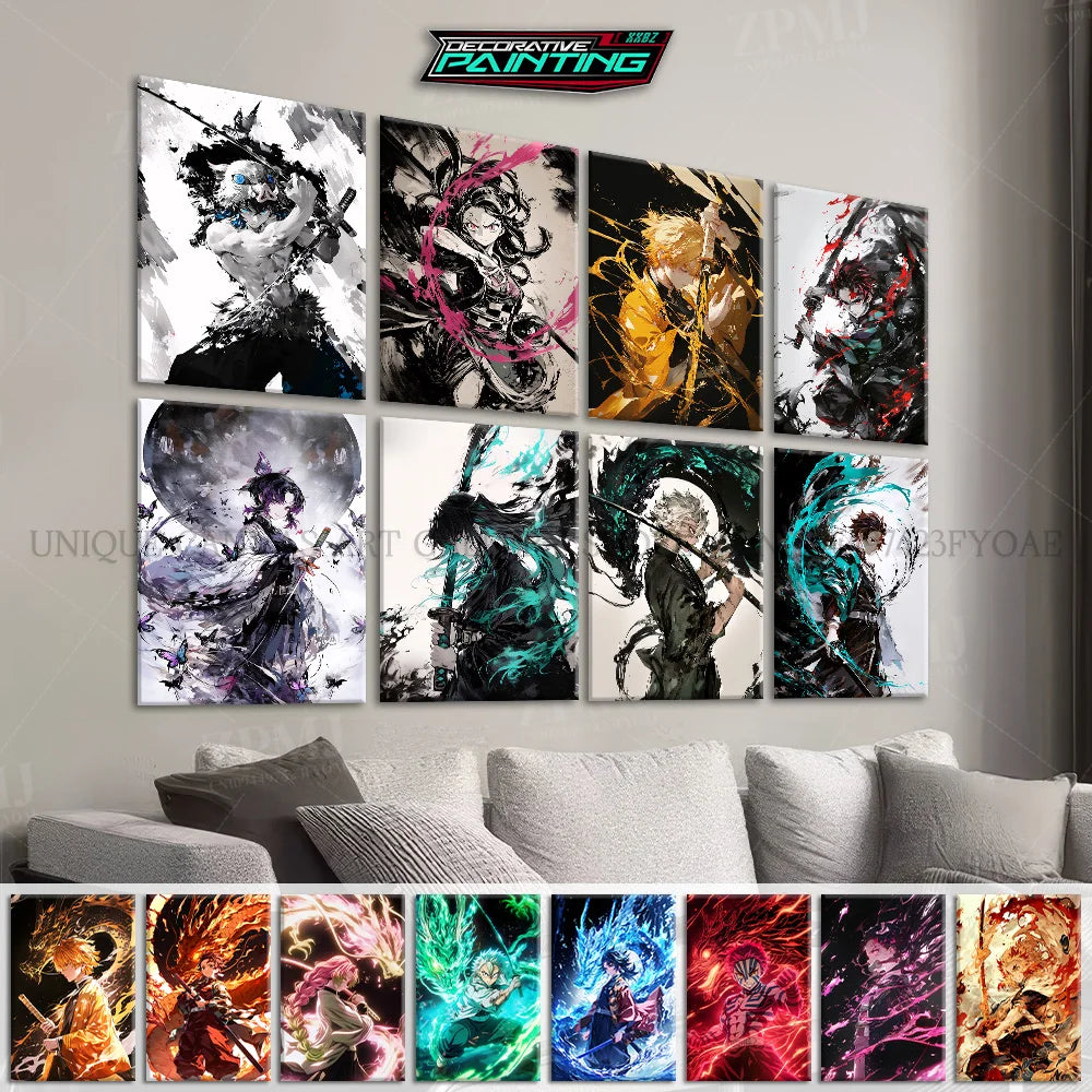 Anime Demon Slayer: Kimetsu No Yaiba Home Decor Hd Prints Poster Pictures Wall Artwork No Framed Canvas Painting For Living Room