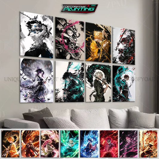 Anime Demon Slayer: Kimetsu No Yaiba Home Decor Hd Prints Poster Pictures Wall Artwork No Framed Canvas Painting For Living Room