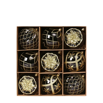 NewChampagne Gold Christmas Ball Decorations Christmas Tree Supplies Exquisite Shaped Christmas Pendant  Party decoration ball