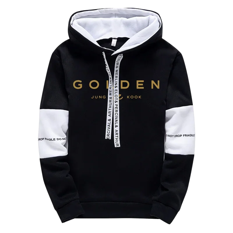 K-pop Trend Hoodie for Woman High Quality Jung Kook Print Hooded Sweatshirts Sweatpants Fall Winter Female Daily Casual Pullover