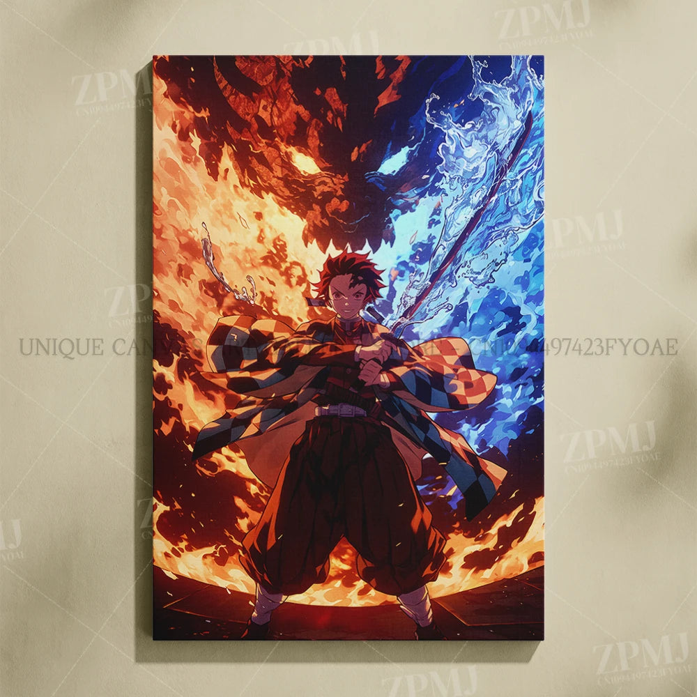 Anime Demon Slayer: Kimetsu No Yaiba Home Decor Hd Prints Poster Pictures Wall Artwork No Framed Canvas Painting For Living Room