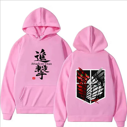 Attack on Titan Anime Print Hoodie Men Clothes Fall Winter Fashion Harajuku Casual Women Long Sleeve Tops Fleece Sweatshirts