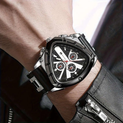 Unique Sports Men Watch High Quality Silicone Strap Auto Date Quartz Watches New Design Hot Sale Wristwatch Gifts For Him