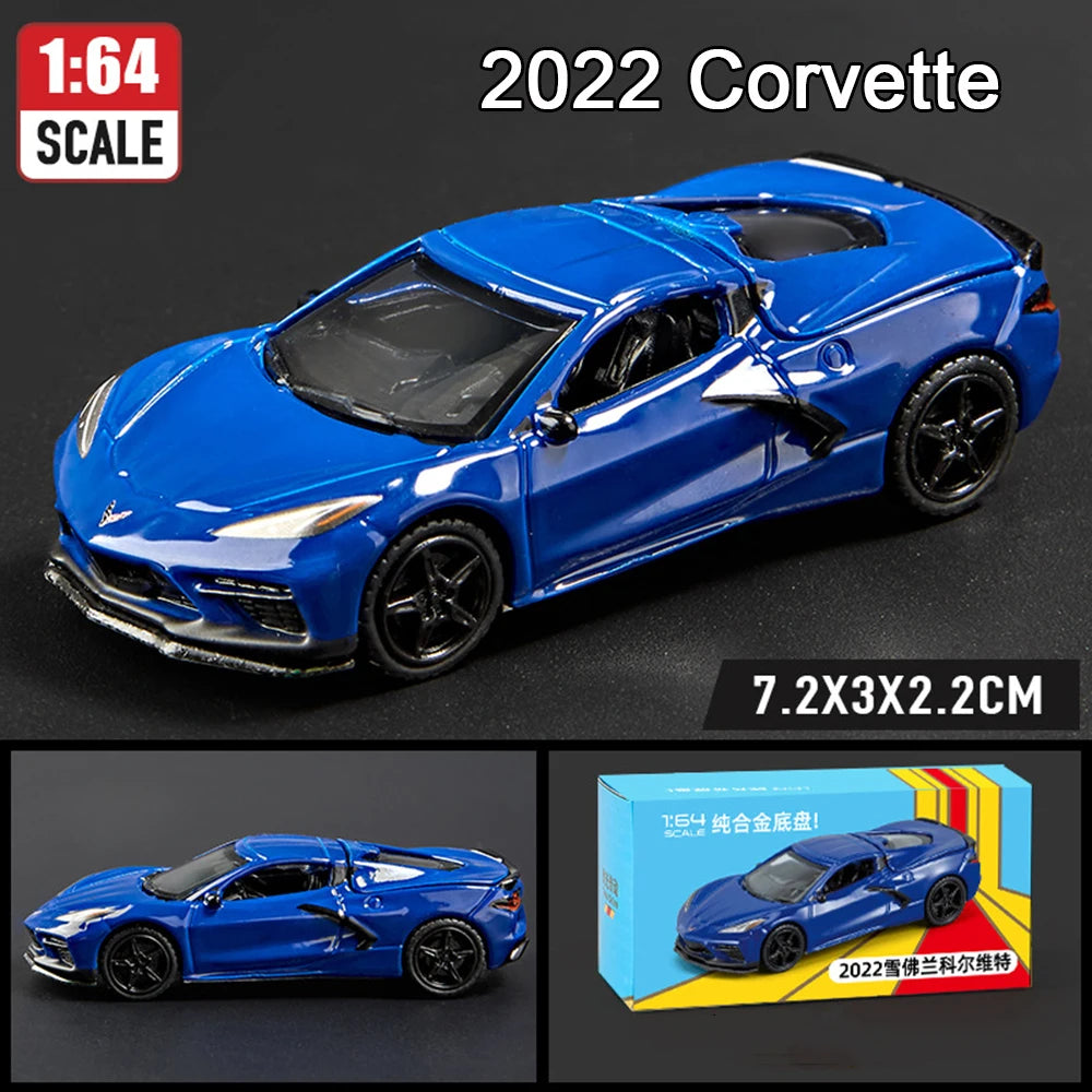 1:64 Scale JDM Corvette GT500 Firebird Daytona Stardust Alloy Diecast Models Toys Series Miniature Cars for Children's Toy Gifts