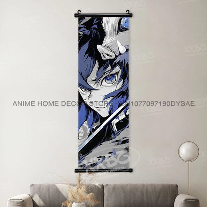 Demon Slayer Posters Kanroji Mitsuri Home Decor Kamado Nezuko Anime Hanging Paintings Wall Art Iguro Obanai Scrolls Pictures