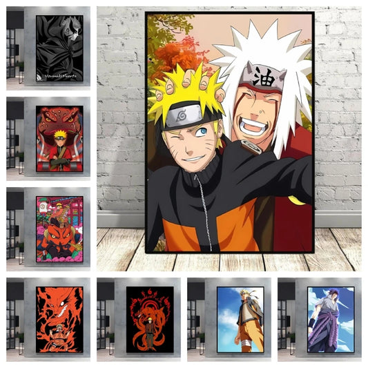 Canvas Posters Naruto Jiraiya Classic Anime Character High Quality Printing Not Fading Home Living Room Wall Decor Friend's Gift