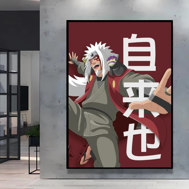 Canvas Posters Naruto Jiraiya Classic Anime Character High Quality Printing Not Fading Home Living Room Wall Decor Friend's Gift