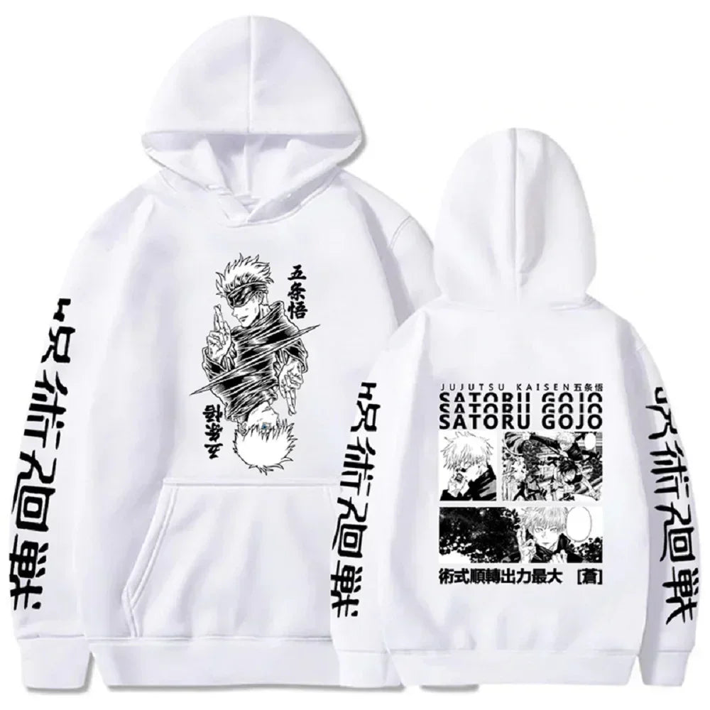 Japanese Anime Print Sweatshirts Jujutsu Kaisen Hoodie Harajuku Autumn Winter Streetwear Clothe Yuji Itadori Plus Size Hoodie