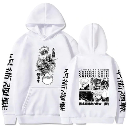 Japanese Anime Print Sweatshirts Jujutsu Kaisen Hoodie Harajuku Autumn Winter Streetwear Clothe Yuji Itadori Plus Size Hoodie