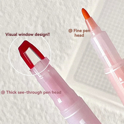 5 Colors/Set Double Unique Window Tip Highlighter Pen Double Head Pastel Color highlighters Marker School Stationery Supplies