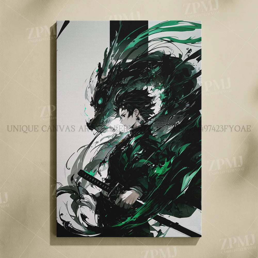 Anime Demon Slayer: Kimetsu No Yaiba Home Decor Hd Prints Poster Pictures Wall Artwork No Framed Canvas Painting For Living Room