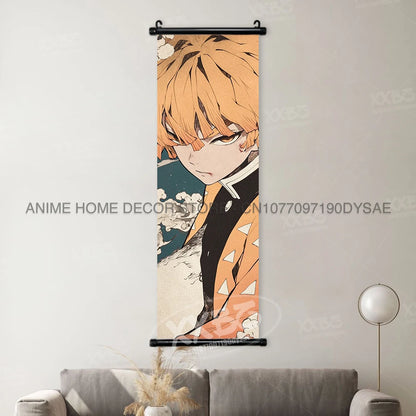 Demon Slayer Posters Kanroji Mitsuri Home Decor Kamado Nezuko Anime Hanging Paintings Wall Art Iguro Obanai Scrolls Pictures