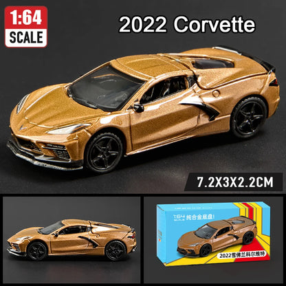 1:64 Scale JDM Corvette GT500 Firebird Daytona Stardust Alloy Diecast Models Toys Series Miniature Cars for Children's Toy Gifts