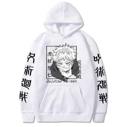 Japanese Anime Print Sweatshirts Jujutsu Kaisen Hoodie Harajuku Autumn Winter Streetwear Clothe Yuji Itadori Plus Size Hoodie