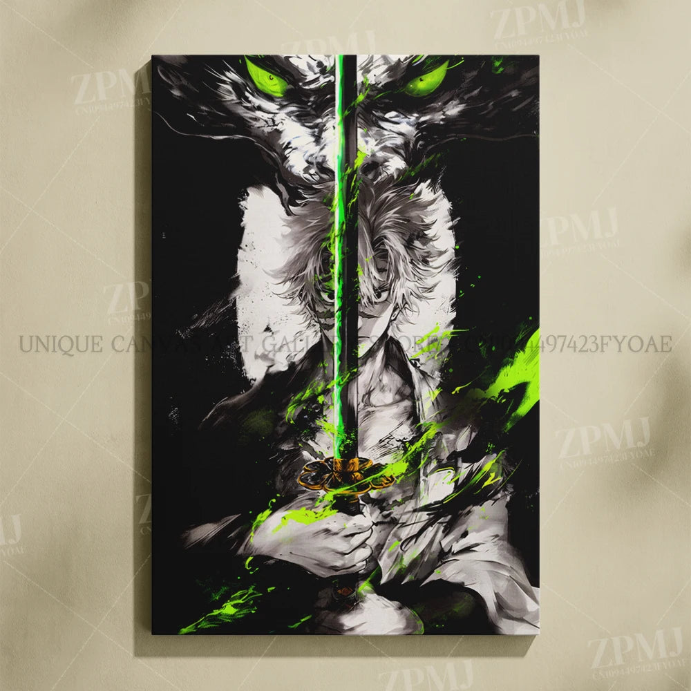 Anime Demon Slayer: Kimetsu No Yaiba Home Decor Hd Prints Poster Pictures Wall Artwork No Framed Canvas Painting For Living Room