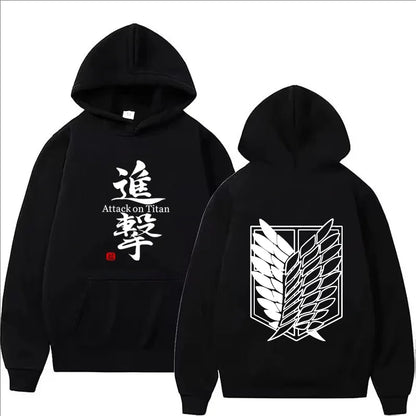 Attack on Titan Anime Print Hoodie Men Clothes Fall Winter Fashion Harajuku Casual Women Long Sleeve Tops Fleece Sweatshirts