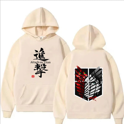 Attack on Titan Anime Print Hoodie Men Clothes Fall Winter Fashion Harajuku Casual Women Long Sleeve Tops Fleece Sweatshirts