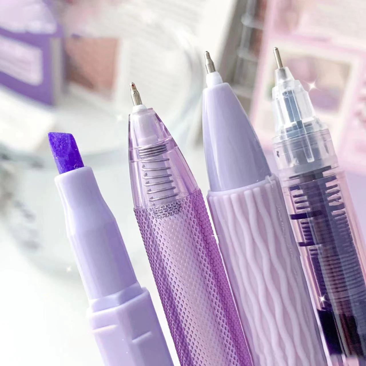 7pcs Boxed Press Students Exam Opening School Gift Gel Pen 0.5mm Black