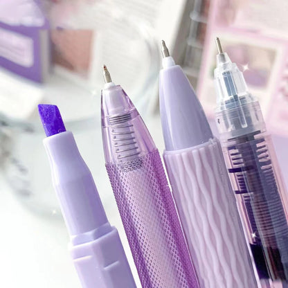 7pcs Boxed Press Students Exam Opening School Gift Gel Pen 0.5mm Black