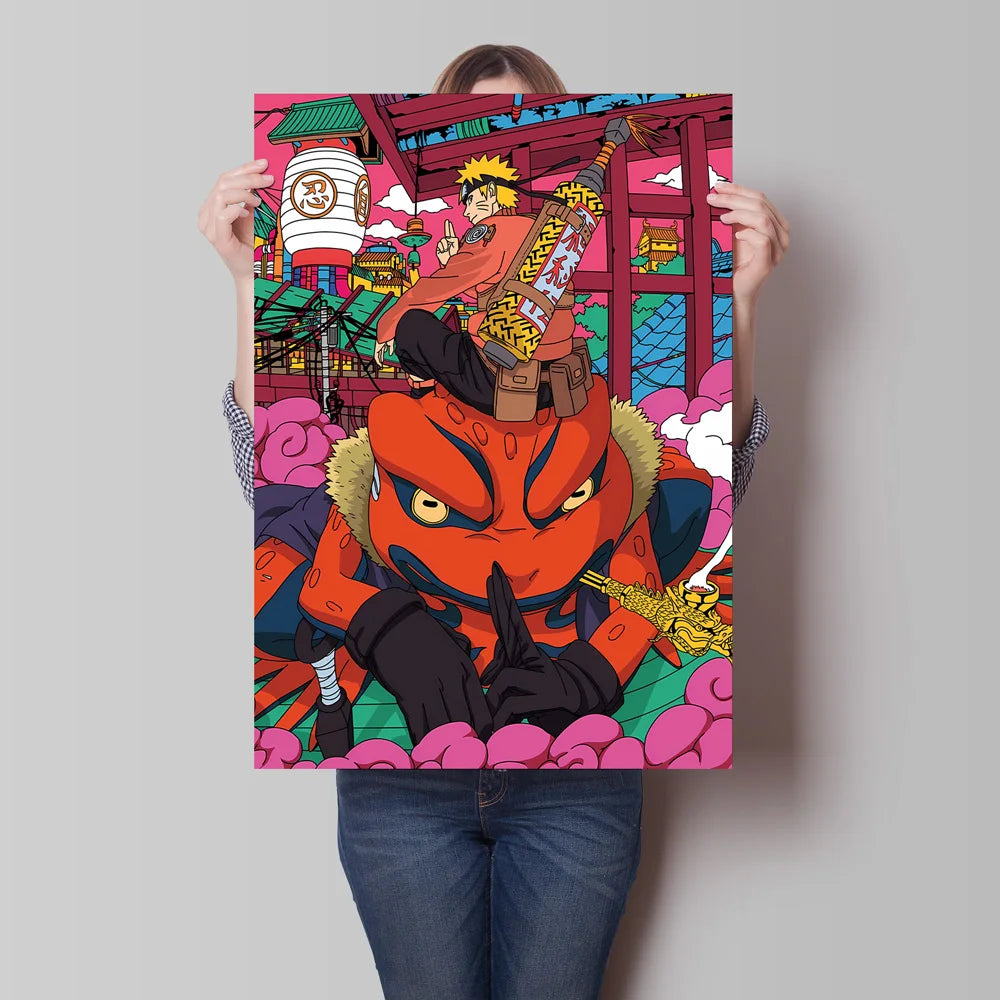 Canvas Posters Naruto Jiraiya Classic Anime Character High Quality Printing Not Fading Home Living Room Wall Decor Friend's Gift