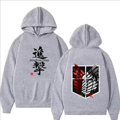 Attack on Titan Anime Print Hoodie Men Clothes Fall Winter Fashion Harajuku Casual Women Long Sleeve Tops Fleece Sweatshirts