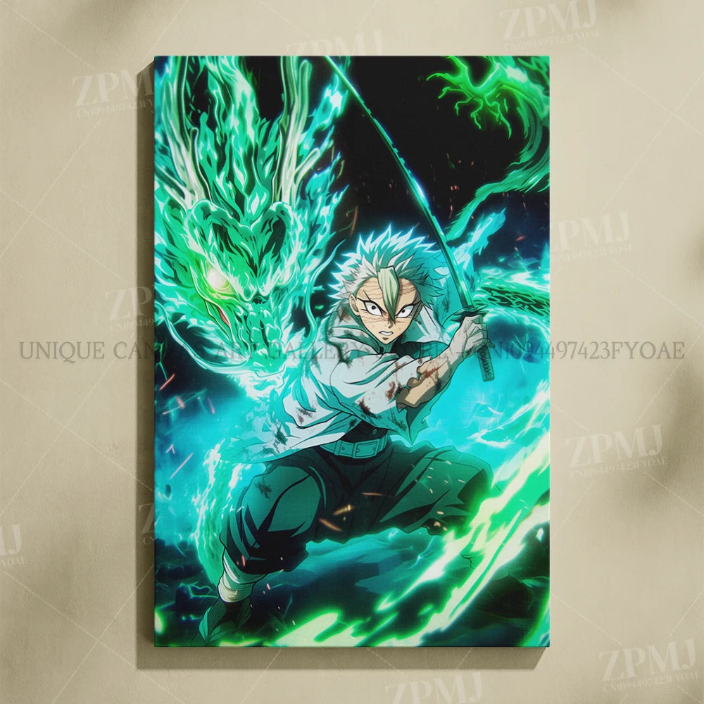 Anime Demon Slayer: Kimetsu No Yaiba Home Decor Hd Prints Poster Pictures Wall Artwork No Framed Canvas Painting For Living Room