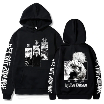 Japanese Anime Print Sweatshirts Jujutsu Kaisen Hoodie Harajuku Autumn Winter Streetwear Clothe Yuji Itadori Plus Size Hoodie