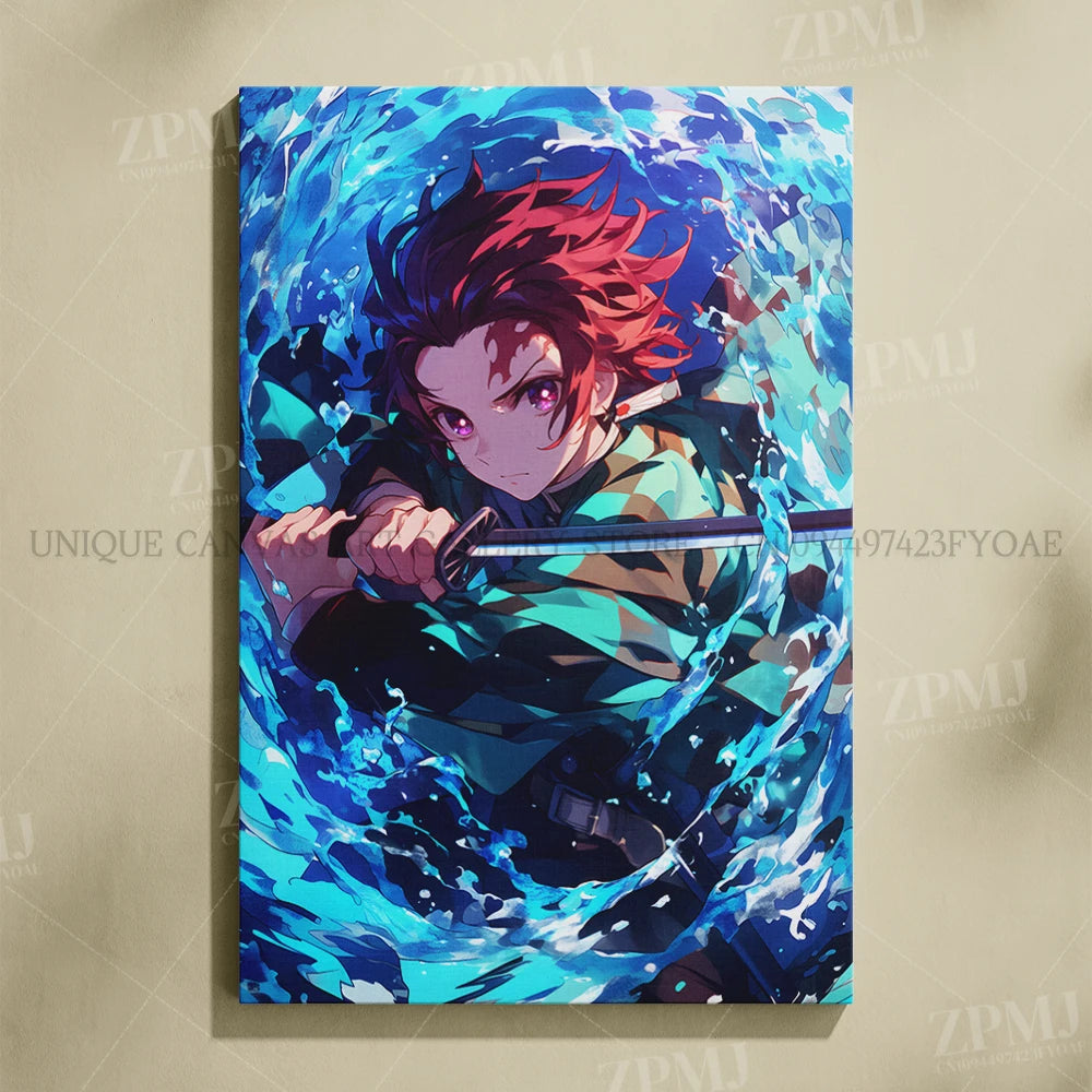 Anime Demon Slayer: Kimetsu No Yaiba Home Decor Hd Prints Poster Pictures Wall Artwork No Framed Canvas Painting For Living Room