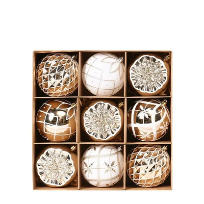 NewChampagne Gold Christmas Ball Decorations Christmas Tree Supplies Exquisite Shaped Christmas Pendant  Party decoration ball