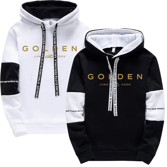 K-pop Trend Hoodie for Woman High Quality Jung Kook Print Hooded Sweatshirts Sweatpants Fall Winter Female Daily Casual Pullover