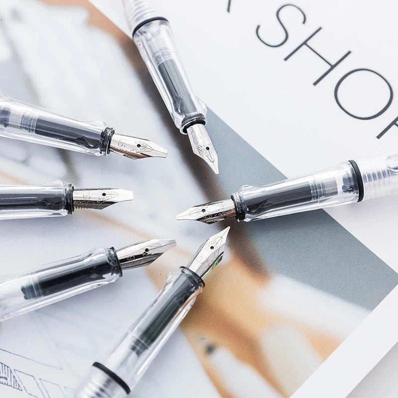 6pcs/Set Flat Tip Calligraphy Pens Art Parallel Writing Set Tibetan Arabic Fountain Pen for Gothic Lettering Stationery